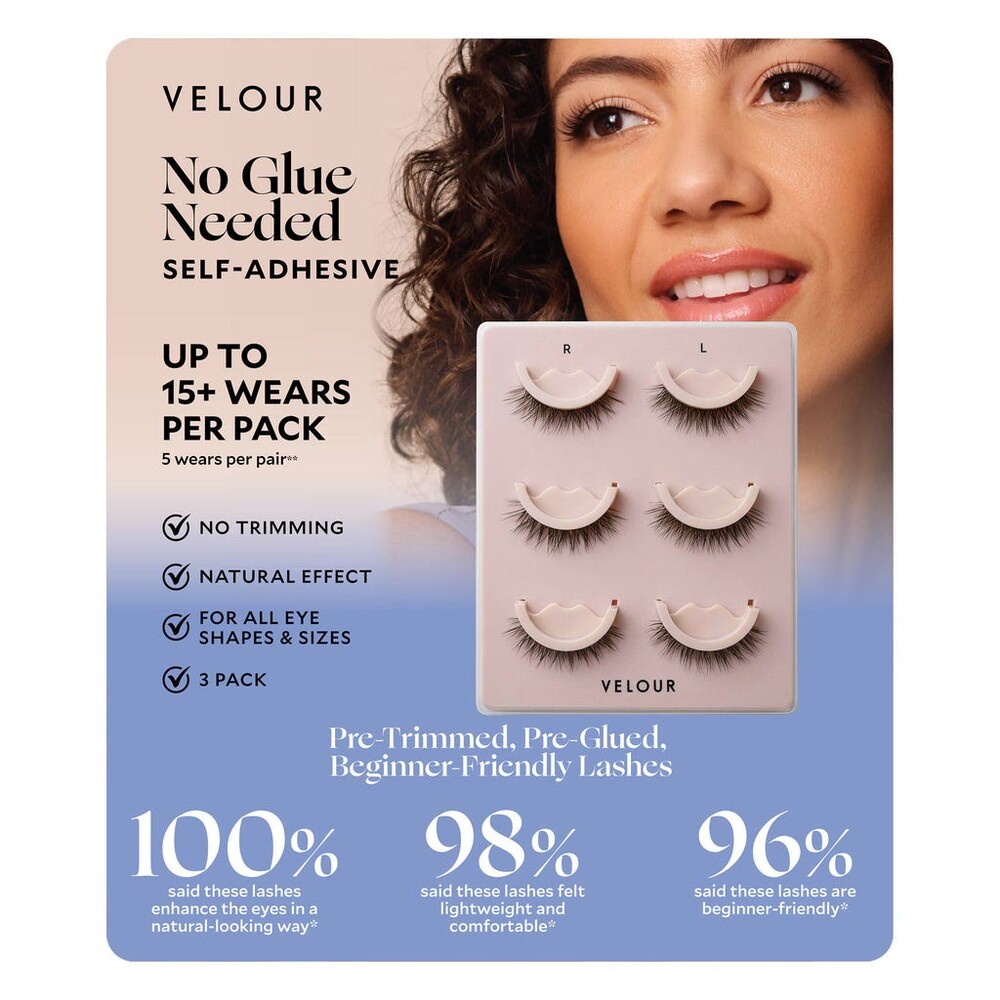 Velour Self-Adhesive Pre-Trimmed Lashes 3-Pack - New